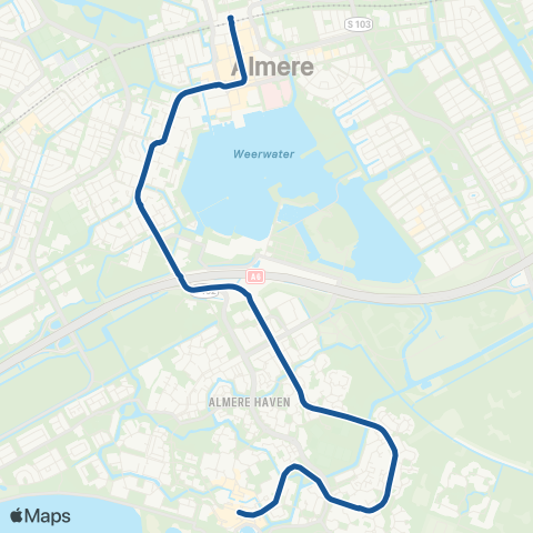 AllGo Lijn M1 CS - Almere Haven map