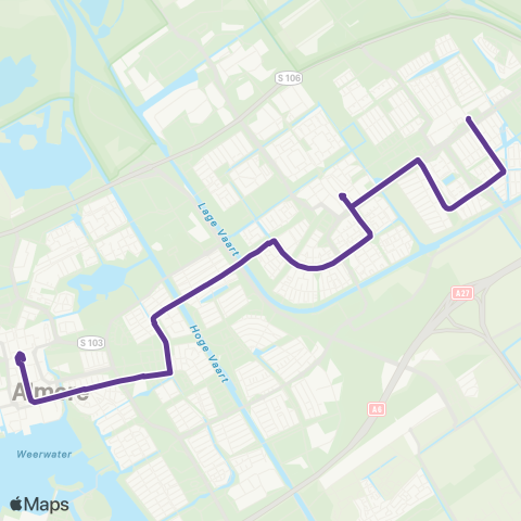 AllGo Lijn M7 CS - Oostvaarders via Parkwijk map