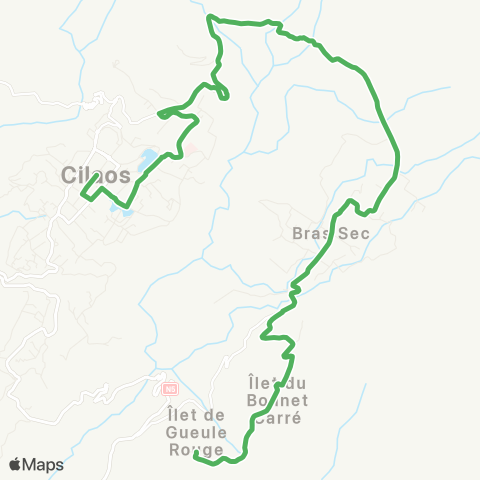 Alternéo Gueule Rouge Cilaos Ville map