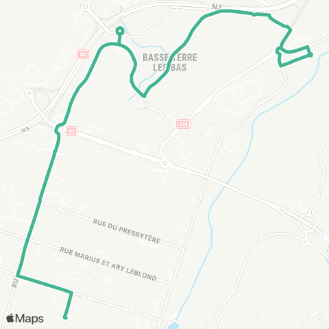 Alternéo Ctre comm. Casernes Basse-Terre Pôle d'échanges map