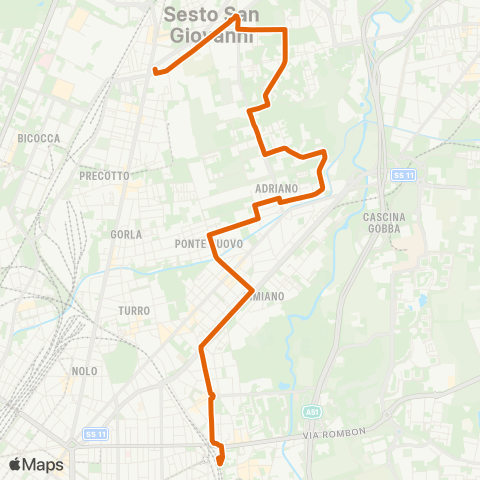 ATM Milano Stazionelambrate - Sesto Marelli M1 map