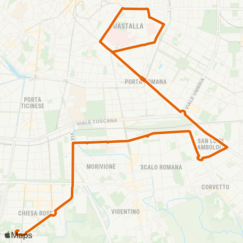 ATM Milano Porta Romana - Abbiategrasso M2 map