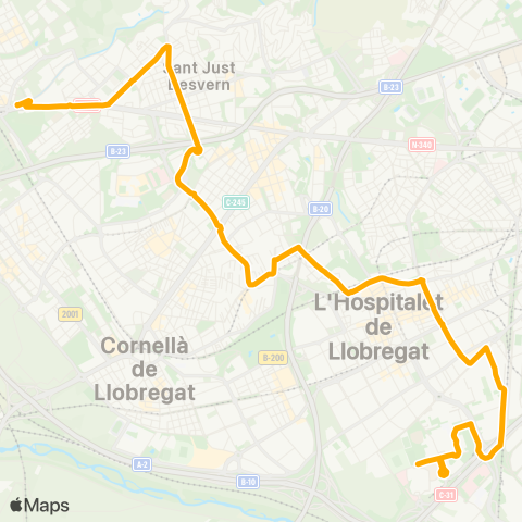 AMB L'Hospitalet L.-St. Feliu L. map