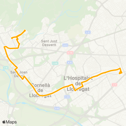 AMB L'Hospitalet L.-St. Feliu L. map