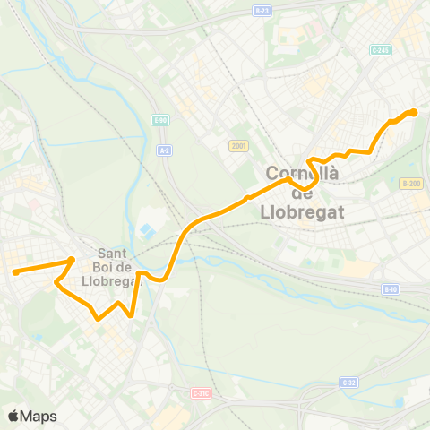 AMB St. Boi L.-Cornellà L. map