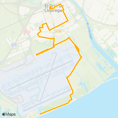 AMB Est. Rodalies-Platja map