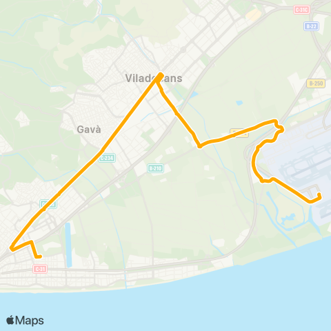 AMB Castelldefels-Aeroport T1 map