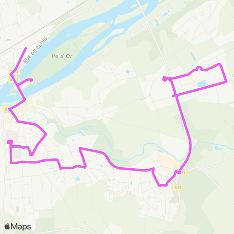 Le Bus d'Amboise Bus de la Ville map