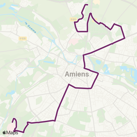 Ametis Ctre comm. N./Pôle d'Échanges N. - CHU A. Picardie map