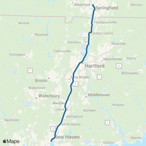 Amtrak Northeast Regional map