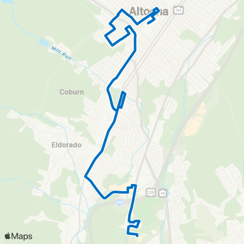 Amtran Crosstown map