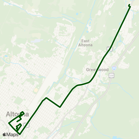 Amtran Greenwood map