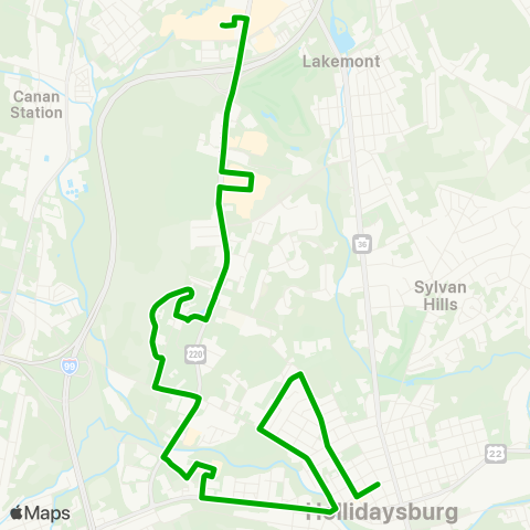 Amtran Hollidaysburg map