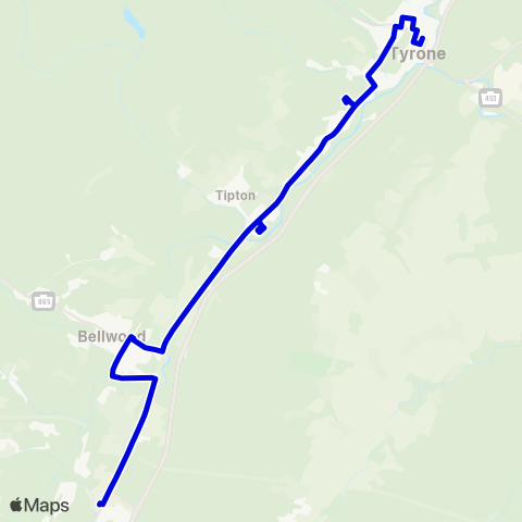 Amtran Northern Blair map