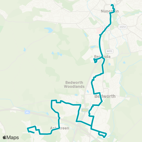 Arriva Midlands  map