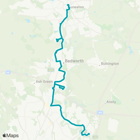 Arriva Midlands  map