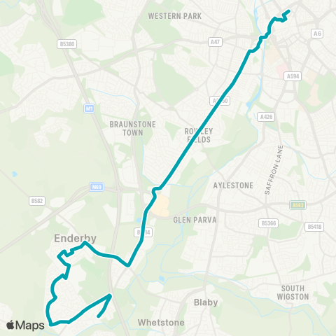 Arriva Midlands  map