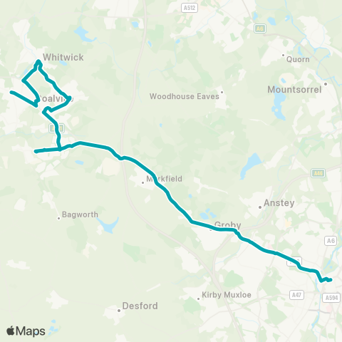 Arriva Midlands  map