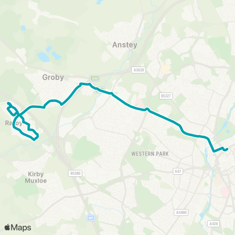 Arriva Midlands  map