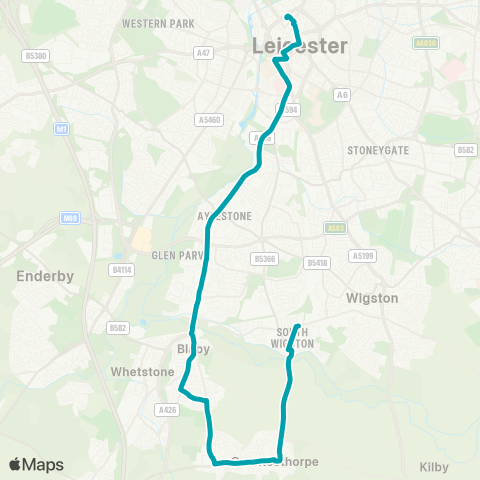 Arriva Midlands  map