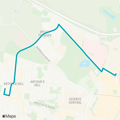 Arriva North East  map