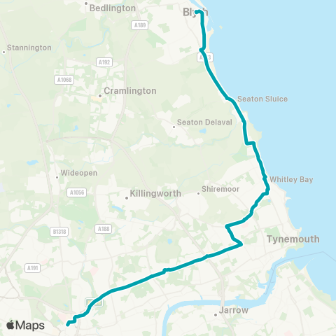 Arriva North East  map