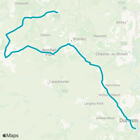 Arriva North East  map