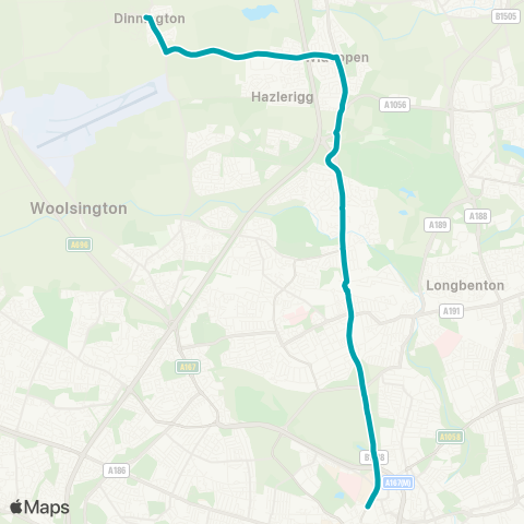 Arriva North East  map