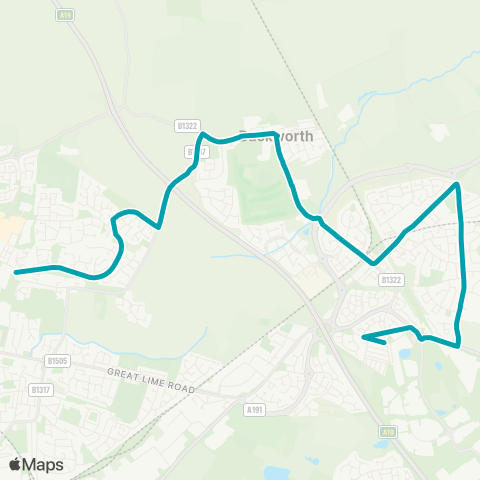 Arriva North East  map