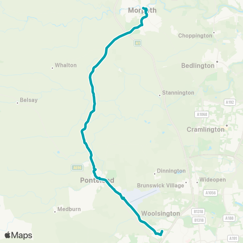 Arriva North East  map