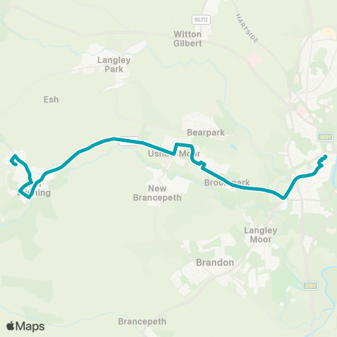 Arriva North East  map