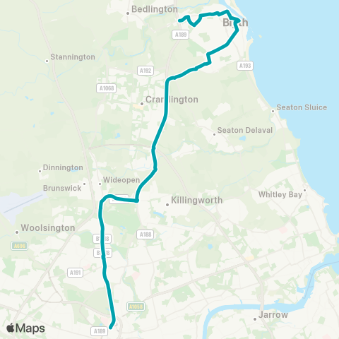 Arriva North East  map