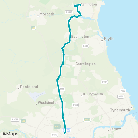 Arriva North East  map