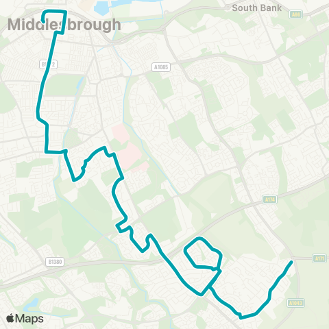 Arriva North East  map