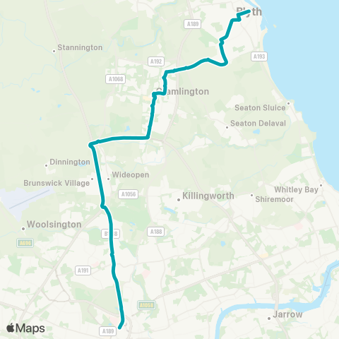 Arriva North East  map