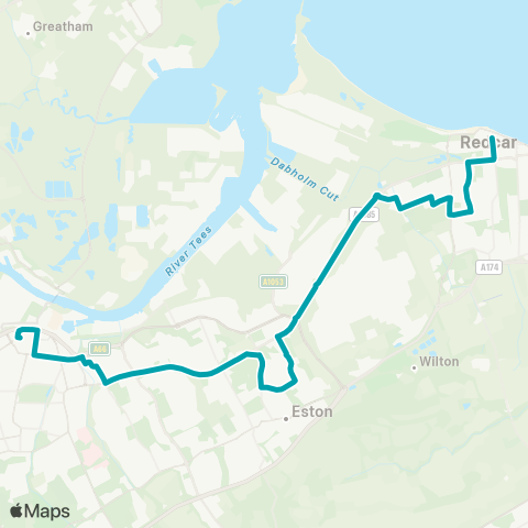 Arriva North East  map