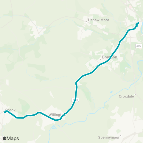 Arriva North East  map