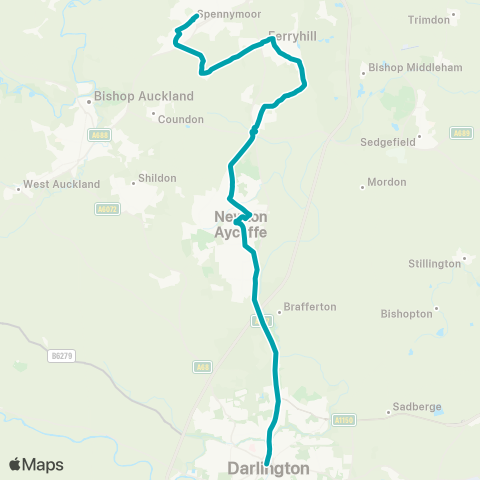 Arriva North East  map