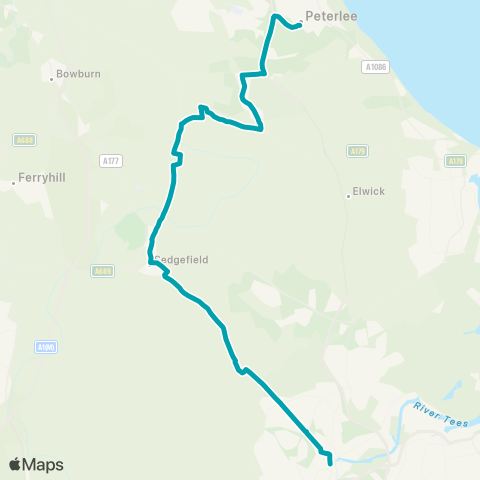 Arriva North East  map