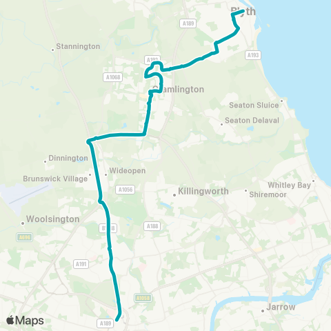 Arriva North East  map