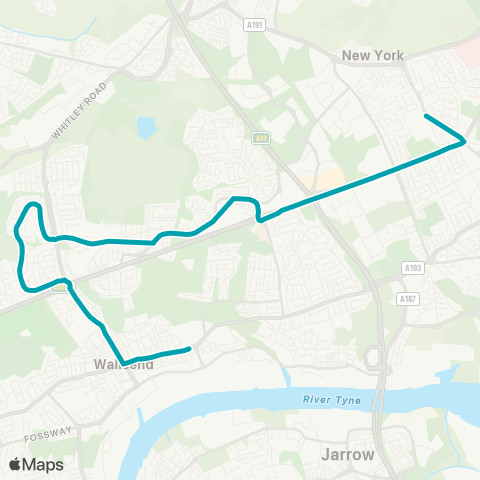 Arriva North East  map