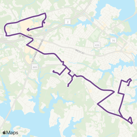 Annapolis Transit Purple-S2 map