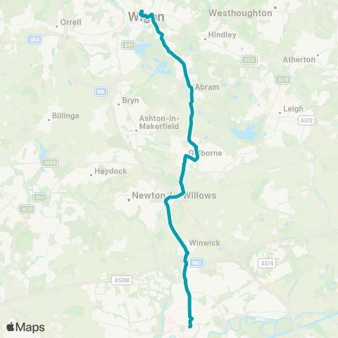 Arriva North West  map