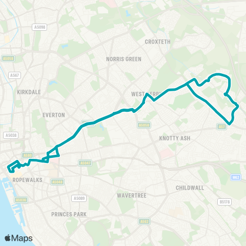 Arriva North West  map