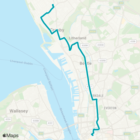 Arriva North West  map