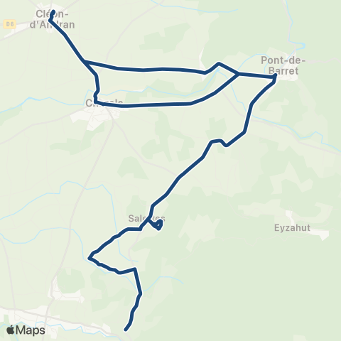 ARA Cars Région Drôme - Scolaire Sco Souspierre - Manas - Pont de Barret map