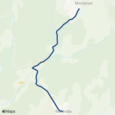 ARA Cars Région Drôme - Scolaire Sco Montjoyer - Reauville map