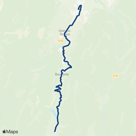 ARA Cars Région Drôme - Scolaire Sco Bouvante - St Jean en Royans map