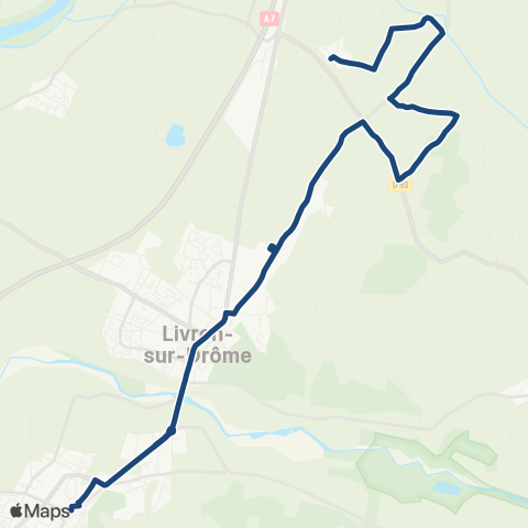 ARA Cars Région Drôme - Scolaire Sco Livron - Loriol map