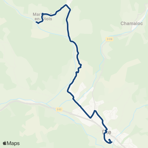 ARA Cars Région Drôme - Scolaire Sco Marignac en Diois - Die map